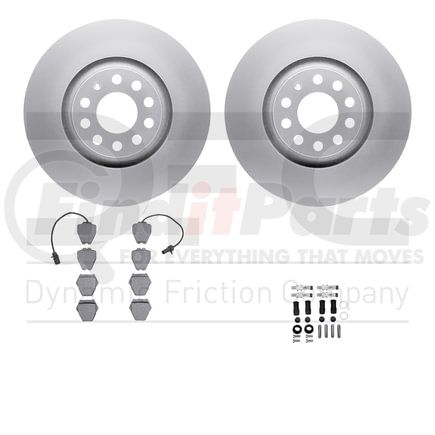 4612-73016 by DYNAMIC FRICTION COMPANY - Geospec Rotors with 5000 Euro Ceramic Brake Pads includes Hardware