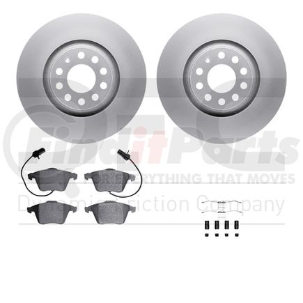 4612-73018 by DYNAMIC FRICTION COMPANY - Geospec Rotors with 5000 Euro Ceramic Brake Pads includes Hardware