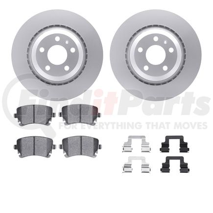 4612-73021 by DYNAMIC FRICTION COMPANY - Geospec Rotors with 5000 Euro Ceramic Brake Pads includes Hardware