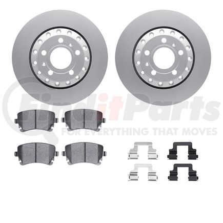 4612-73022 by DYNAMIC FRICTION COMPANY - Geospec Rotors with 5000 Euro Ceramic Brake Pads includes Hardware