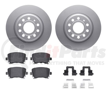 4612-74037 by DYNAMIC FRICTION COMPANY - Geospec Rotors with 5000 Euro Ceramic Brake Pads includes Hardware