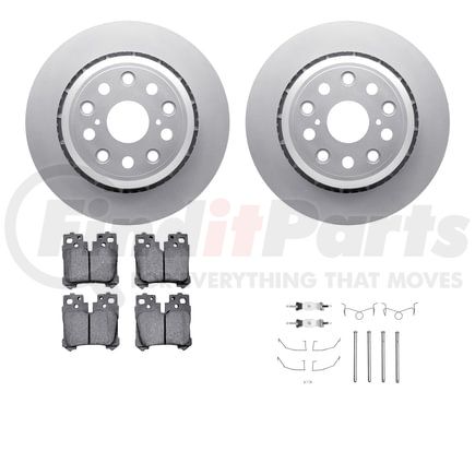 4612-75001 by DYNAMIC FRICTION COMPANY - Geospec Rotors with 5000 Euro Ceramic Brake Pads includes Hardware