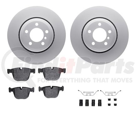 4612-31044 by DYNAMIC FRICTION COMPANY - Geospec Rotors with 5000 Euro Ceramic Brake Pads includes Hardware