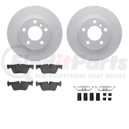 4612-31069 by DYNAMIC FRICTION COMPANY - Geospec Rotors with 5000 Euro Ceramic Brake Pads includes Hardware
