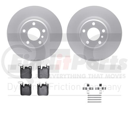 4612-31071 by DYNAMIC FRICTION COMPANY - Geospec Rotors with 5000 Euro Ceramic Brake Pads includes Hardware