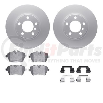4612-32012 by DYNAMIC FRICTION COMPANY - Geospec Rotors with 5000 Euro Ceramic Brake Pads includes Hardware