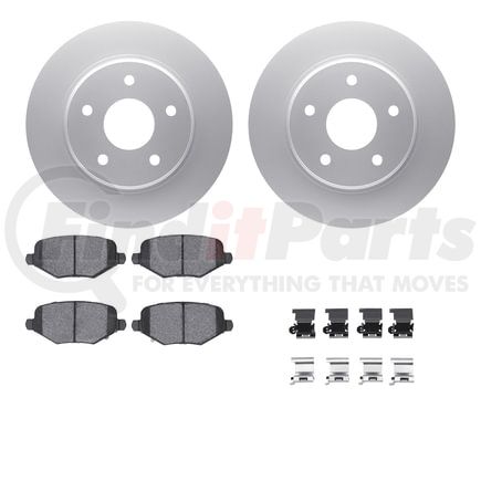 4612-40001 by DYNAMIC FRICTION COMPANY - Geospec Rotors with 5000 Euro Ceramic Brake Pads includes Hardware