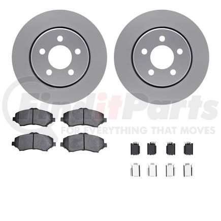 4612-42009 by DYNAMIC FRICTION COMPANY - Geospec Rotors with 5000 Euro Ceramic Brake Pads includes Hardware