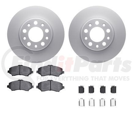 4612-42010 by DYNAMIC FRICTION COMPANY - Geospec Rotors with 5000 Euro Ceramic Brake Pads includes Hardware