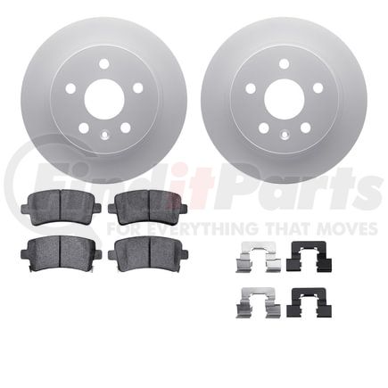 4612-45003 by DYNAMIC FRICTION COMPANY - Geospec Rotors with 5000 Euro Ceramic Brake Pads includes Hardware