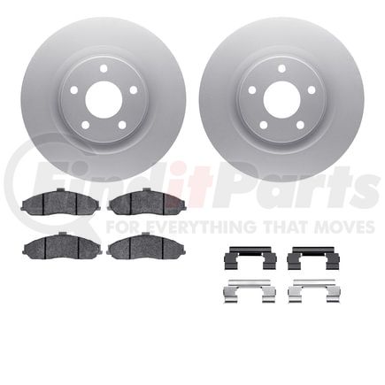 4612-46004 by DYNAMIC FRICTION COMPANY - Geospec Rotors with 5000 Euro Ceramic Brake Pads includes Hardware