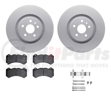 4612-46012 by DYNAMIC FRICTION COMPANY - Geospec Rotors with 5000 Euro Ceramic Brake Pads includes Hardware