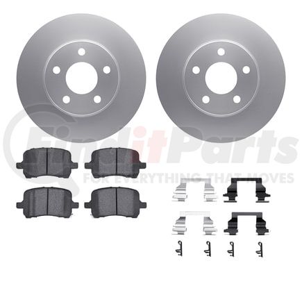 4612-47002 by DYNAMIC FRICTION COMPANY - Geospec Rotors with 5000 Euro Ceramic Brake Pads includes Hardware