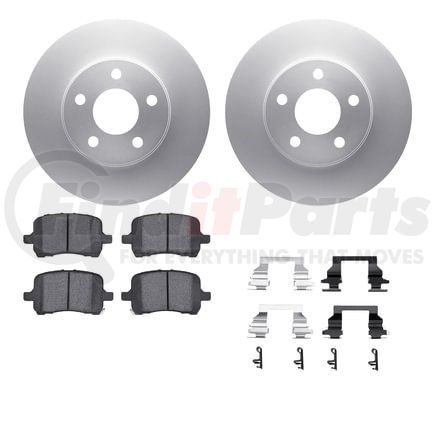 4612-47004 by DYNAMIC FRICTION COMPANY - Geospec Rotors with 5000 Euro Ceramic Brake Pads includes Hardware