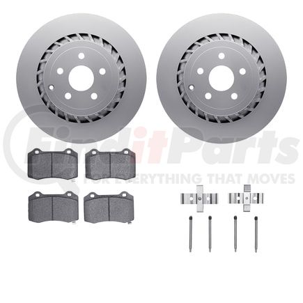 4612-47010 by DYNAMIC FRICTION COMPANY - Geospec Rotors with 5000 Euro Ceramic Brake Pads includes Hardware