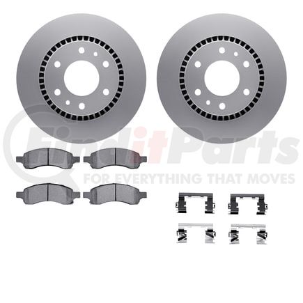 4612-48005 by DYNAMIC FRICTION COMPANY - Geospec Rotors with 5000 Euro Ceramic Brake Pads includes Hardware