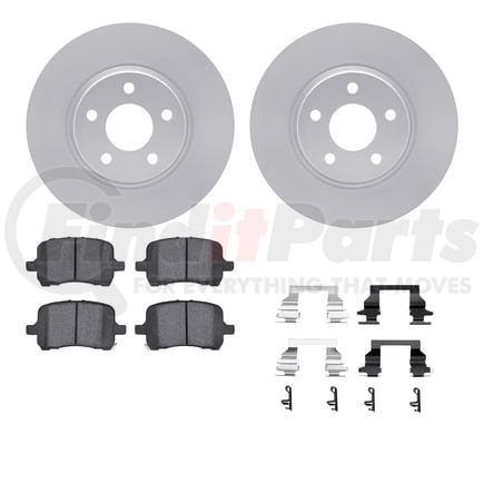 4612-53000 by DYNAMIC FRICTION COMPANY - Geospec Rotors with 5000 Euro Ceramic Brake Pads includes Hardware