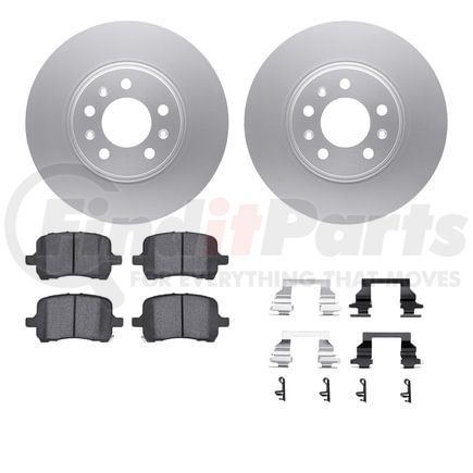 4612-53001 by DYNAMIC FRICTION COMPANY - Geospec Rotors with 5000 Euro Ceramic Brake Pads includes Hardware