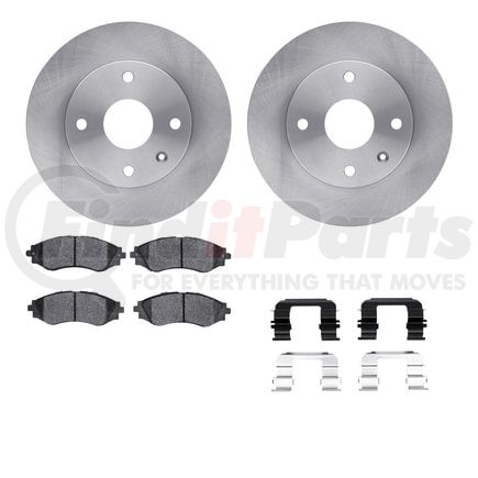 6512-01053 by DYNAMIC FRICTION COMPANY - Brake Rotor with 5000 Brake Pads and Hardware Kit