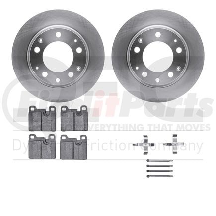 6512-02052 by DYNAMIC FRICTION COMPANY - Brake Rotor with 5000 Brake Pads and Hardware Kit