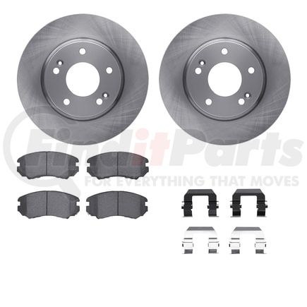 6512-03270 by DYNAMIC FRICTION COMPANY - Brake Rotor with 5000 Brake Pads and Hardware Kit