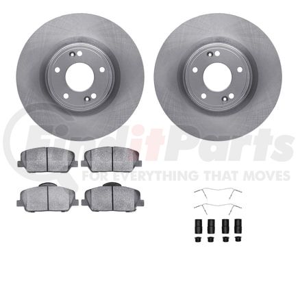 6512-03306 by DYNAMIC FRICTION COMPANY - Brake Rotor with 5000 Brake Pads and Hardware Kit