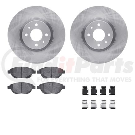 6512-07027 by DYNAMIC FRICTION COMPANY - Brake Rotor with 5000 Brake Pads and Hardware Kit