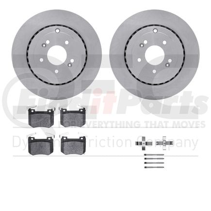 6512-21193 by DYNAMIC FRICTION COMPANY - Brake Rotor with 5000 Brake Pads and Hardware Kit