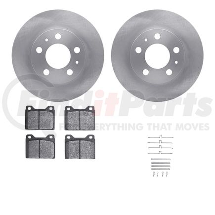 6512-27108 by DYNAMIC FRICTION COMPANY - Brake Rotor with 5000 Brake Pads and Hardware Kit