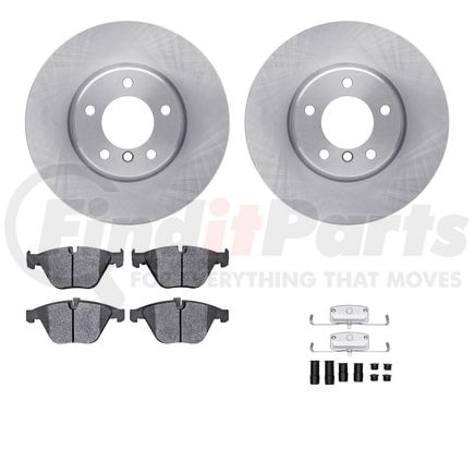Dynamic Friction Company 6512-31379 Disc Brake Kit Brake Rotor with 5000 Brake Pads and Hardware Kit