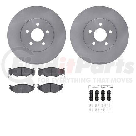 6512-39068 by DYNAMIC FRICTION COMPANY - Brake Rotor with 5000 Brake Pads and Hardware Kit