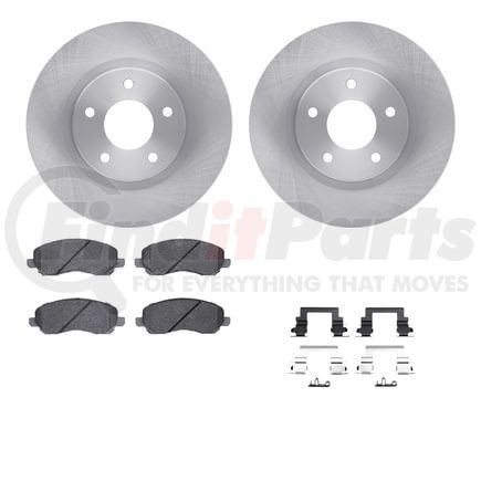 6512-39147 by DYNAMIC FRICTION COMPANY - Brake Rotor with 5000 Brake Pads and Hardware Kit