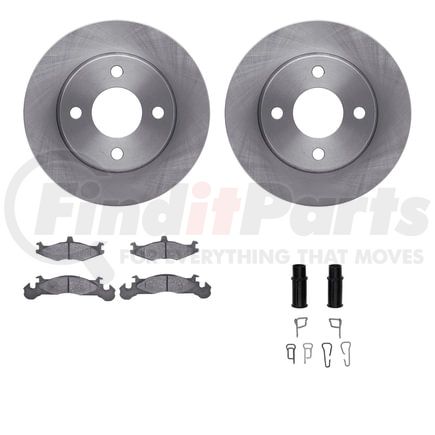 6512-40167 by DYNAMIC FRICTION COMPANY - Brake Rotor with 5000 Brake Pads and Hardware Kit