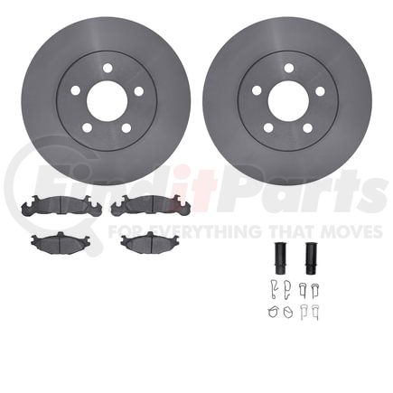 6512-40197 by DYNAMIC FRICTION COMPANY - Brake Rotor with 5000 Brake Pads and Hardware Kit