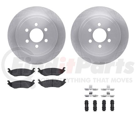 6512-40447 by DYNAMIC FRICTION COMPANY - Brake Rotor with 5000 Brake Pads and Hardware Kit