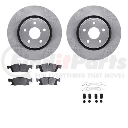 6512-42077 by DYNAMIC FRICTION COMPANY - Brake Rotor with 5000 Brake Pads and Hardware Kit