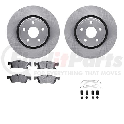 6512-42078 by DYNAMIC FRICTION COMPANY - Brake Rotor with 5000 Brake Pads and Hardware Kit