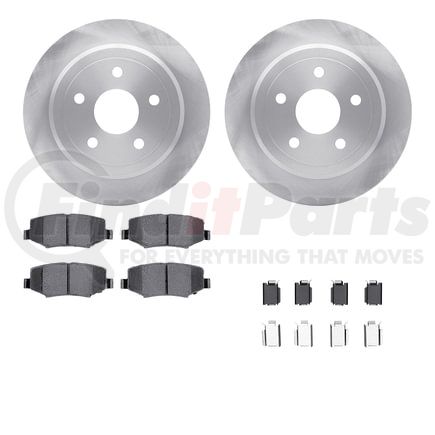 6512-42198 by DYNAMIC FRICTION COMPANY - Brake Rotor with 5000 Brake Pads and Hardware Kit