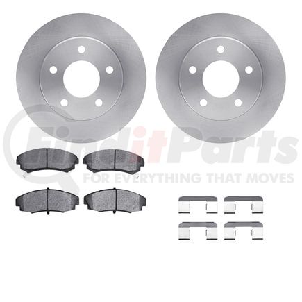 6512-45057 by DYNAMIC FRICTION COMPANY - Brake Rotor with 5000 Brake Pads and Hardware Kit