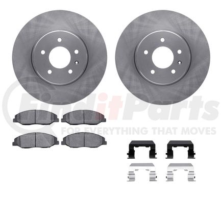 6512-46217 by DYNAMIC FRICTION COMPANY - Brake Rotor with 5000 Brake Pads and Hardware Kit