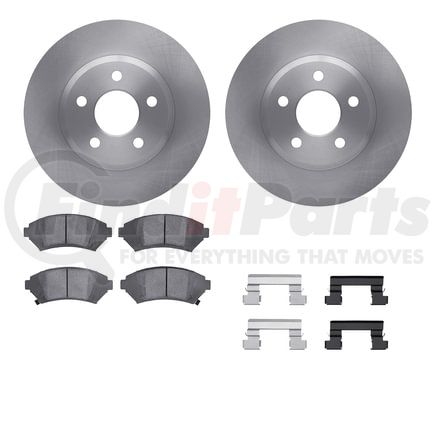 6512-47105 by DYNAMIC FRICTION COMPANY - Brake Rotor with 5000 Brake Pads and Hardware Kit