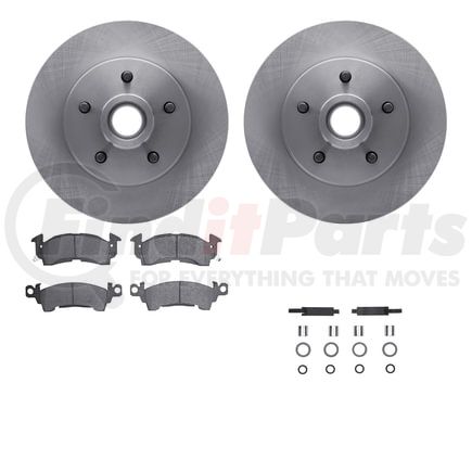 6512-47298 by DYNAMIC FRICTION COMPANY - Brake Rotor with 5000 Brake Pads and Hardware Kit