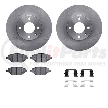 6512-47337 by DYNAMIC FRICTION COMPANY - Brake Rotor with 5000 Brake Pads and Hardware Kit