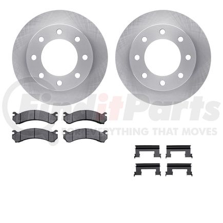 6512-48253 by DYNAMIC FRICTION COMPANY - Brake Rotor with 5000 Brake Pads and Hardware Kit