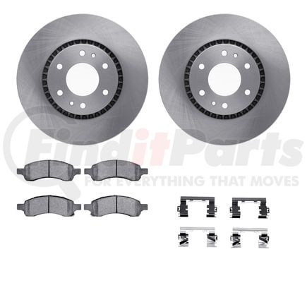 6512-48295 by DYNAMIC FRICTION COMPANY - Brake Rotor with 5000 Brake Pads and Hardware Kit