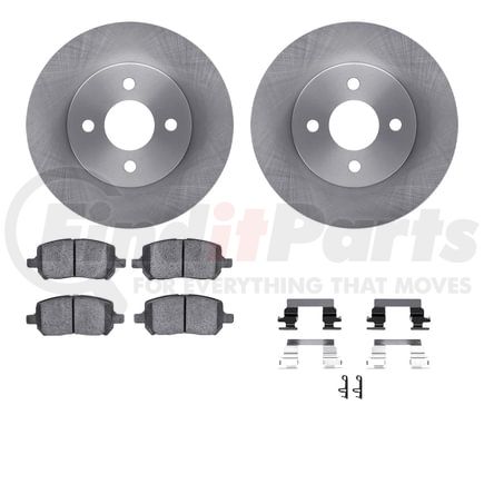 6512-53022 by DYNAMIC FRICTION COMPANY - Brake Rotor with 5000 Brake Pads and Hardware Kit