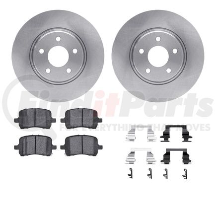 6512-53025 by DYNAMIC FRICTION COMPANY - Brake Rotor with 5000 Brake Pads and Hardware Kit