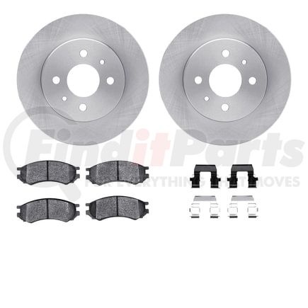 6512-53017 by DYNAMIC FRICTION COMPANY - Brake Rotor with 5000 Brake Pads and Hardware Kit