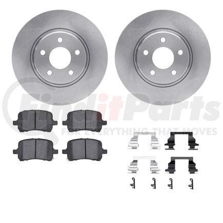 6512-53026 by DYNAMIC FRICTION COMPANY - Brake Rotor with 5000 Brake Pads and Hardware Kit