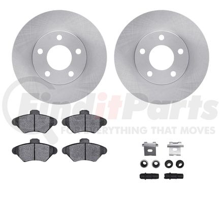 6512-54329 by DYNAMIC FRICTION COMPANY - Brake Rotor with 5000 Brake Pads and Hardware Kit